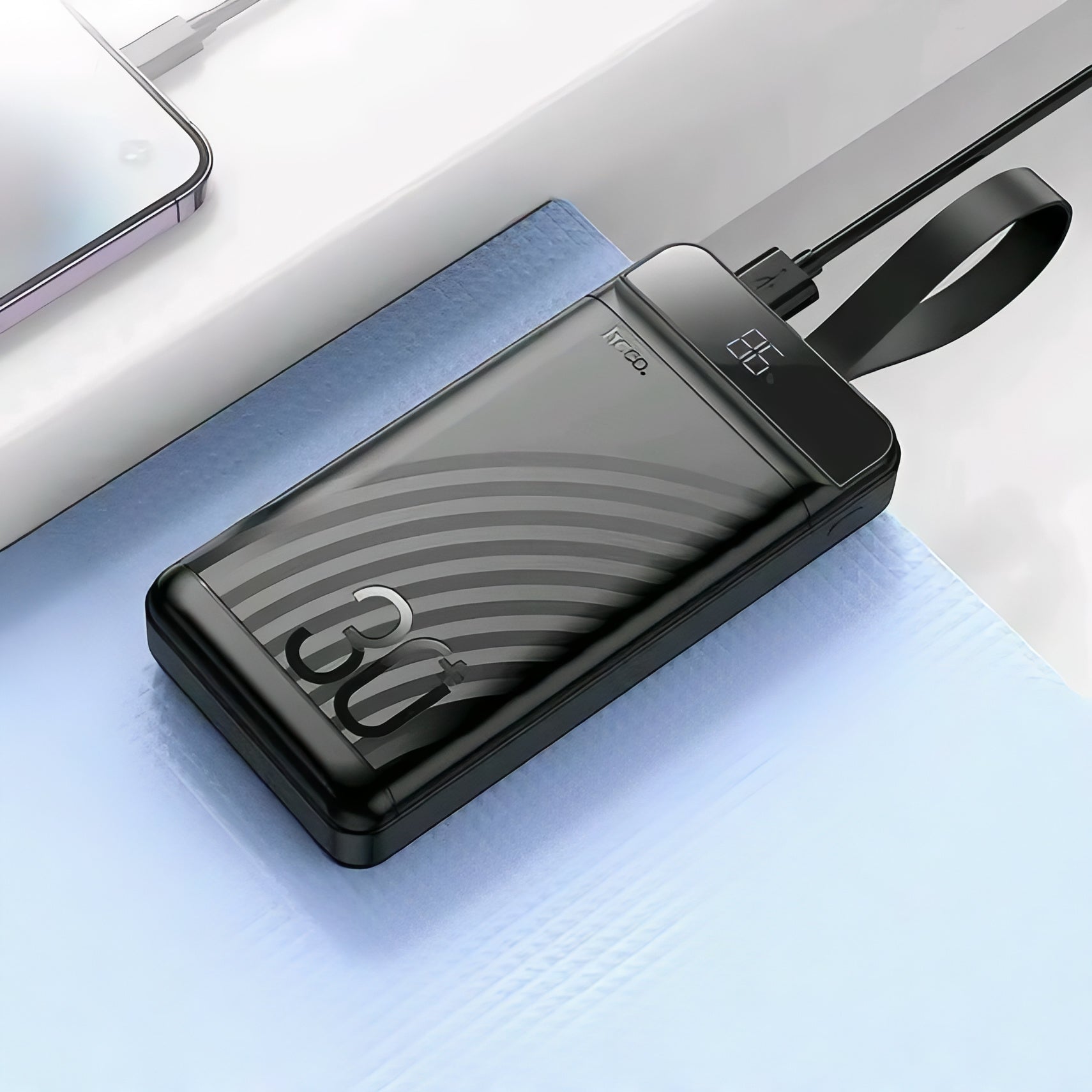HOCO J123B 30000mAh 22.5W Fast Charging Power Bank with PD 20W Digital Display